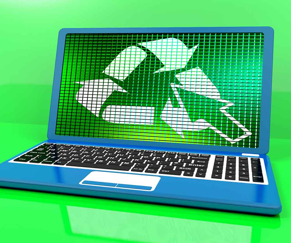 computer recycling logo